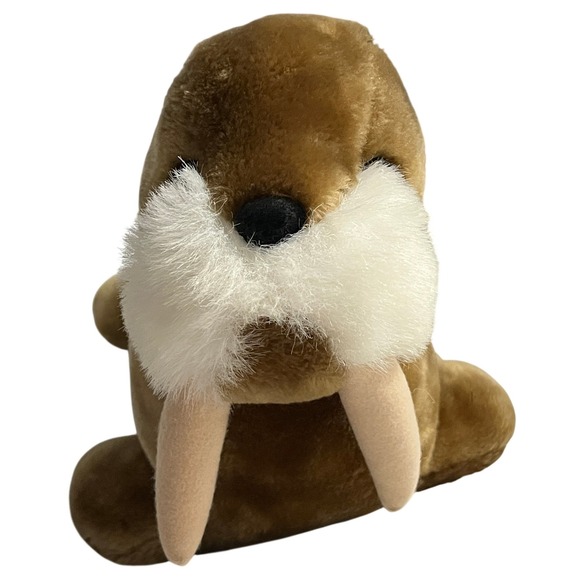 American Wego Plush Walrus Vintage Korea 14" Stuffed Animal Toy - Picture 4 of 16